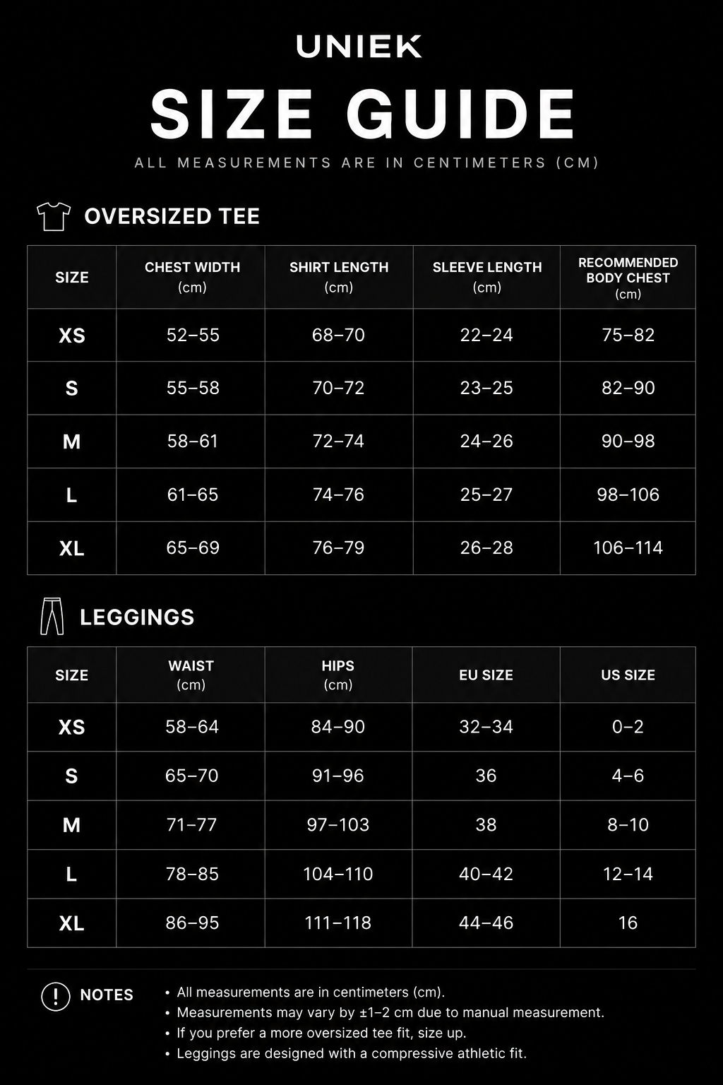 Size guide